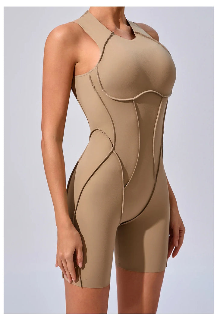 Women’s Padded Sport Jumpsuit – Fitness Bodysuit for Gym and Activewear