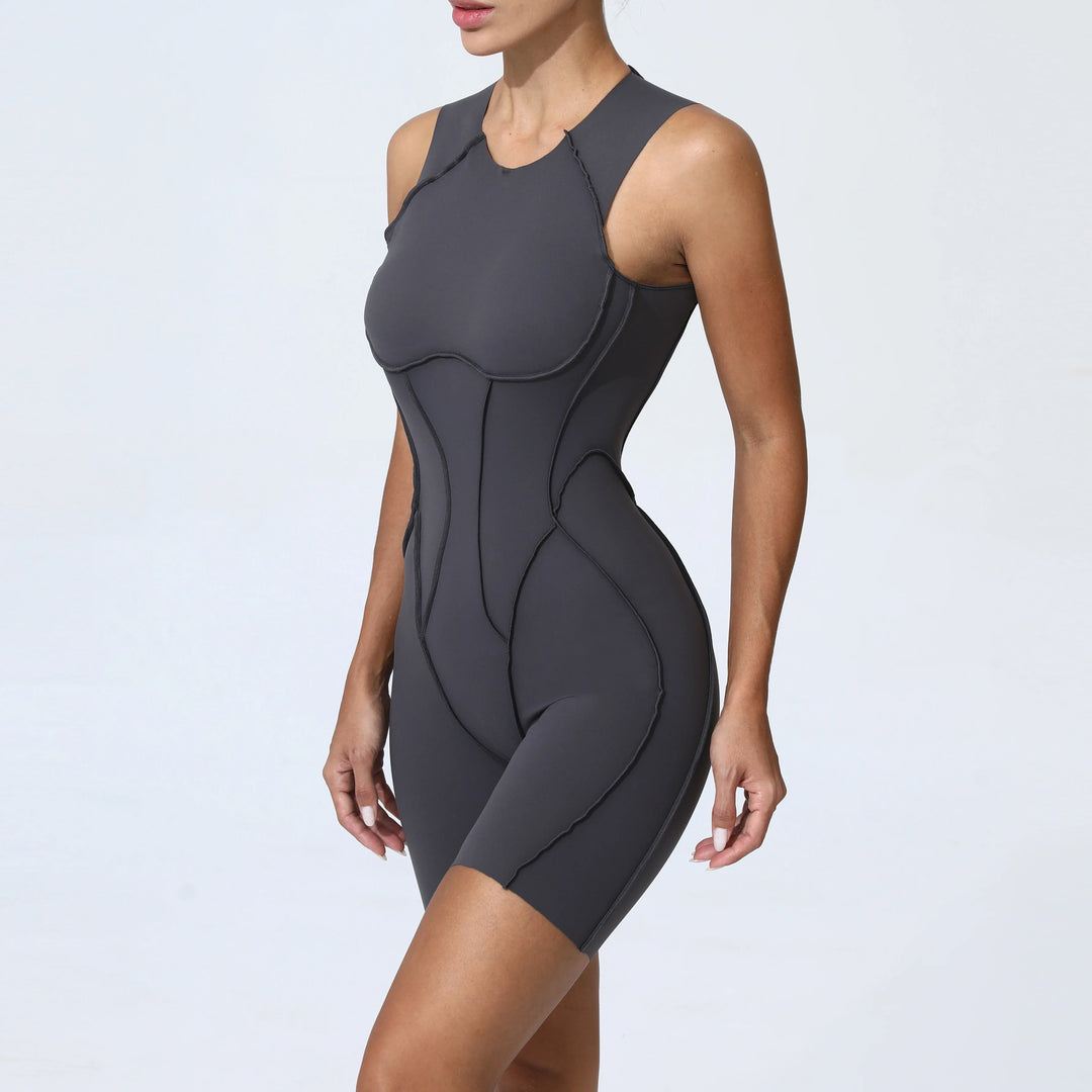 Women’s Padded Sport Jumpsuit – Fitness Bodysuit for Gym and Activewear
