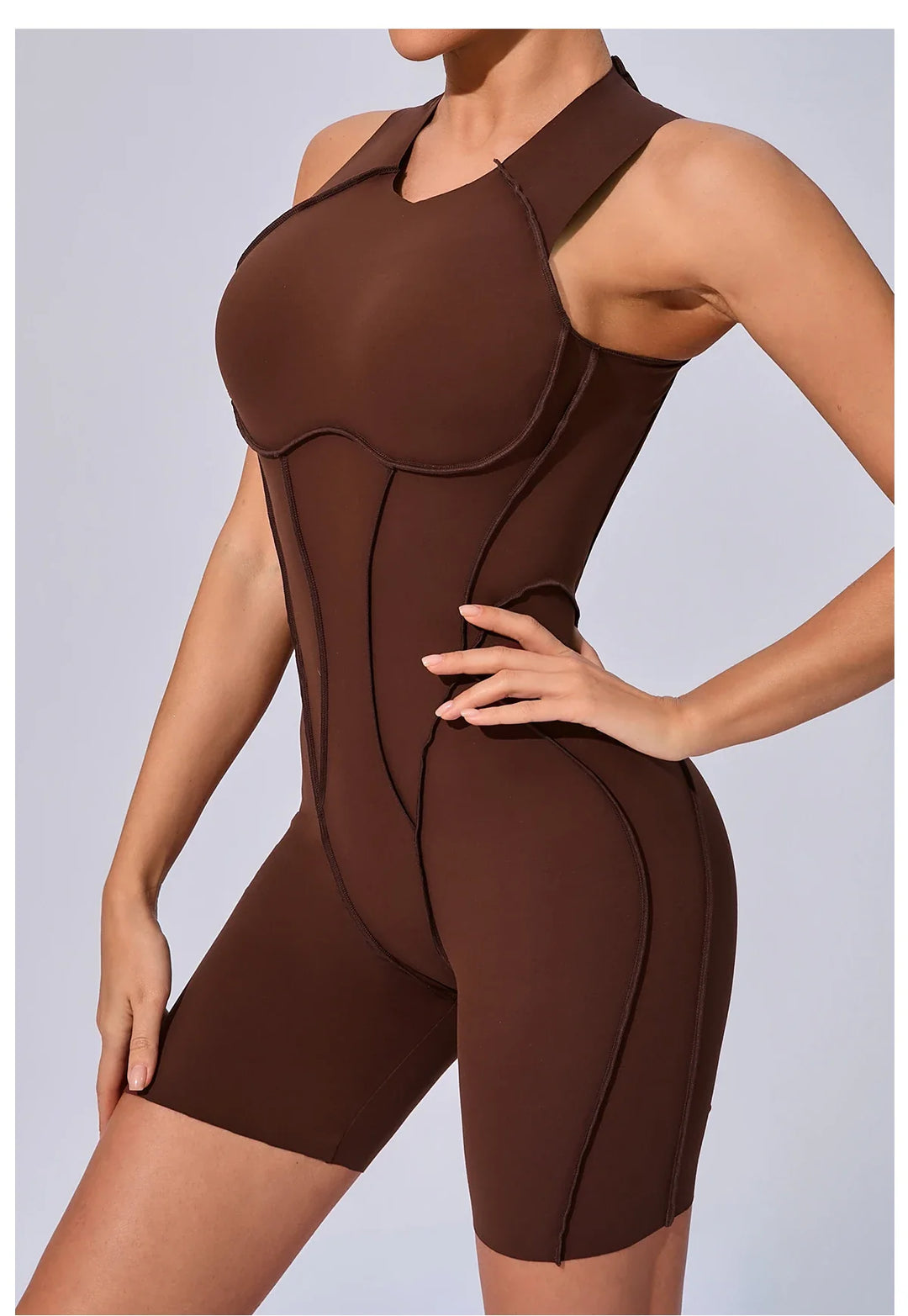 Women’s Padded Sport Jumpsuit – Fitness Bodysuit for Gym and Activewear