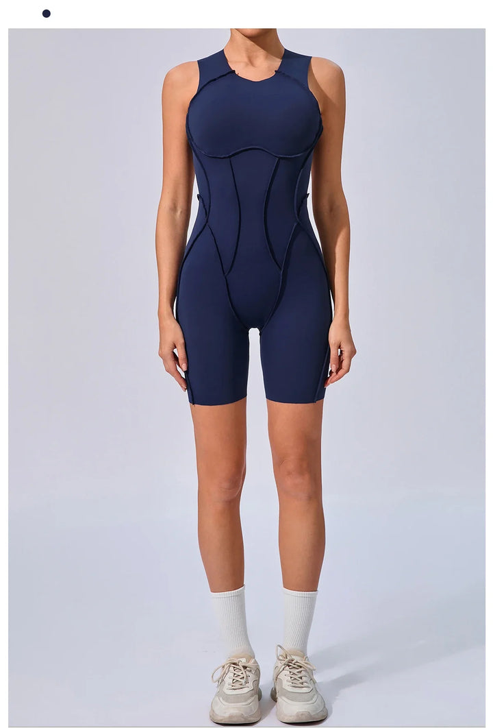 Women’s Padded Sport Jumpsuit – Fitness Bodysuit for Gym and Activewear