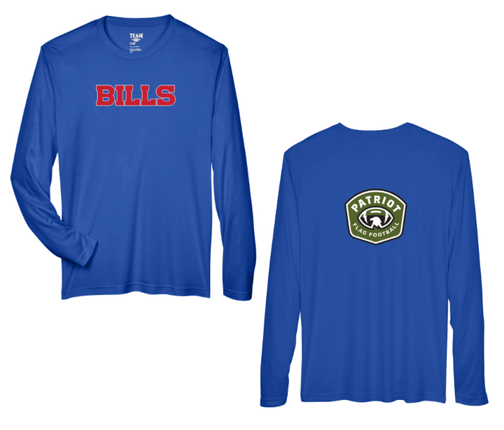 Flag Football Bills - Team 365 Men's Zone Performance Long-Sleeve T-Shirt