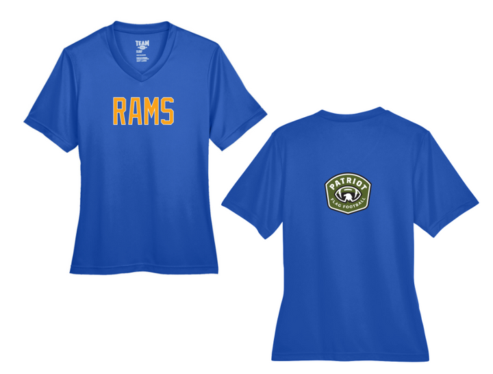 Flag Football Rams - Team 365 Ladies' Zone Performance T-Shirt (TT11W)