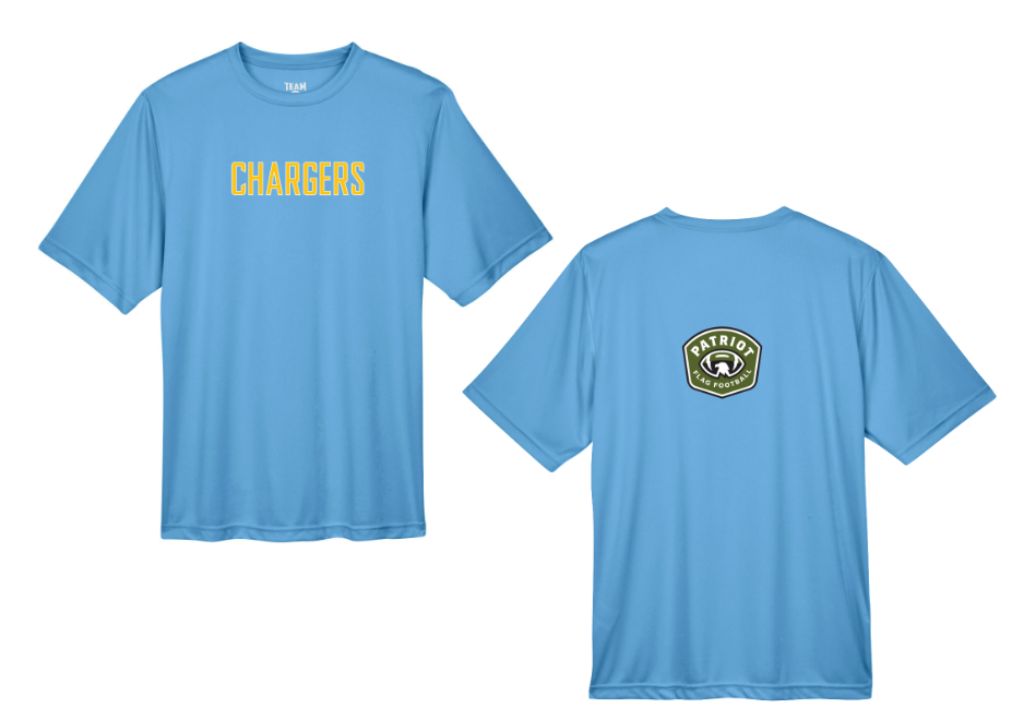 Flag Football Chargers - Men's Team 365 Zone Performance T-Shirt (TT11)