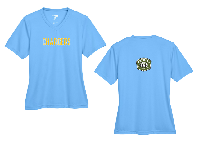 Camiseta de rendimiento de zona para damas del equipo 365 de los Chargers de fútbol bandera (TT11W) 