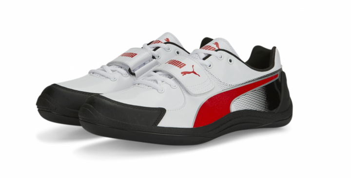 Puma Unisex EvoSpeed Throw 10 Spike- White/Black/Red (37700602)