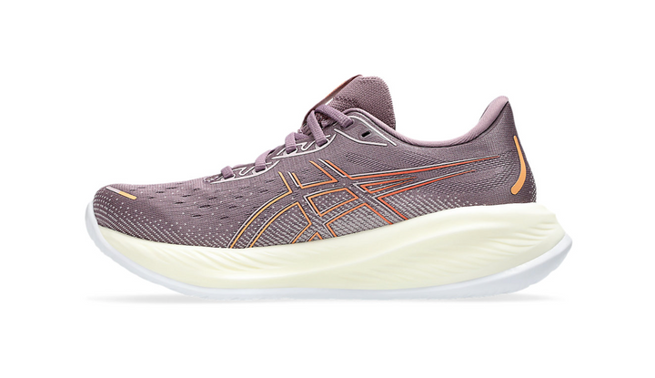 ASICS Gel Cumulus 26 para mujer: malva polvoriento/naranja descolorido (1012B599-501)