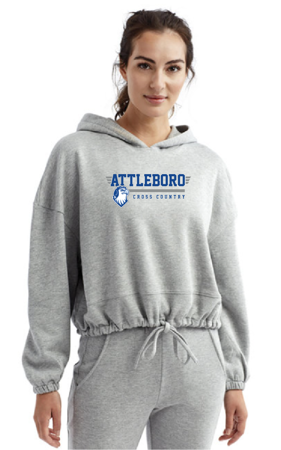 Attleboro Cross Country Womens Cropped Maria Hoodie (TD085)