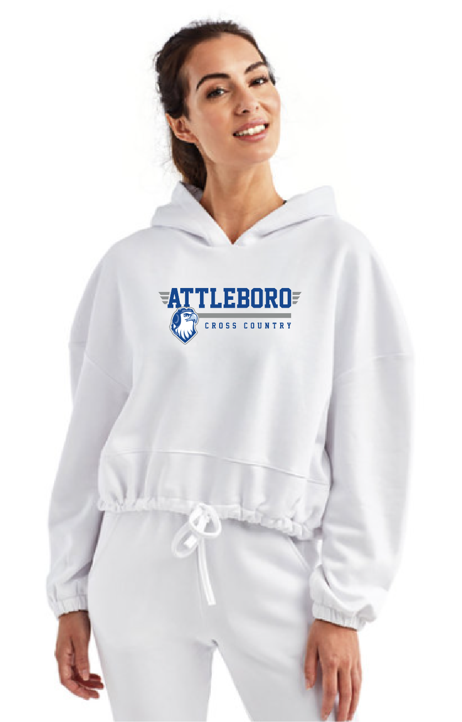 Sudadera con capucha recortada para mujer Attleboro Cross Country Maria (TD085)