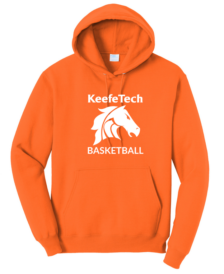 Sudadera con capucha y forro polar Core Fleece de Port &amp; Company® de Keefe Tech Basketball (PC78H)