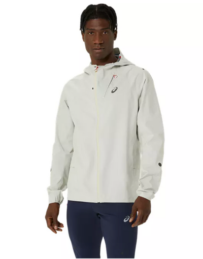 Chaqueta impermeable ASICS para hombre de la carrera en carretera Falmouth 2024 Finisher - Metarun (2011D121-200) FRR02 (POS)