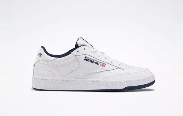 Reebok Club C 85 unisex, blanco y azul marino (solo en tienda)