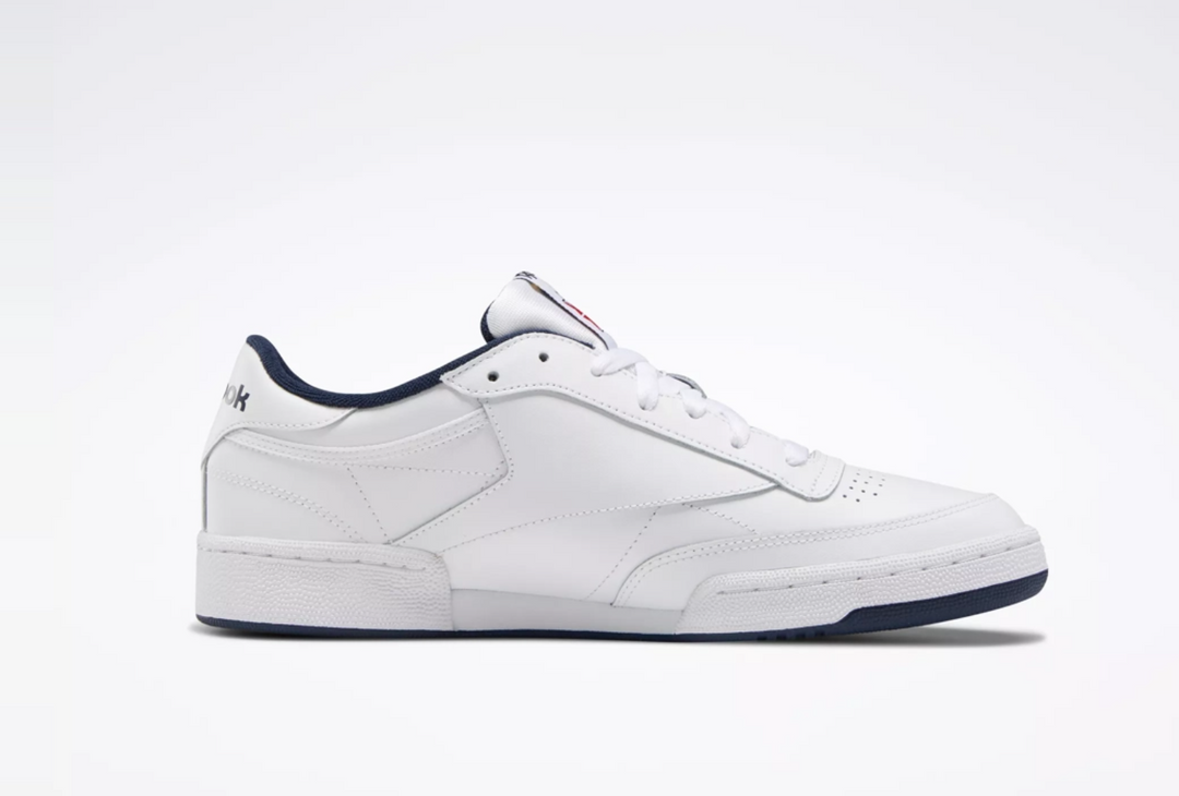 Reebok Club C 85 unisex, blanco y azul marino (solo en tienda)