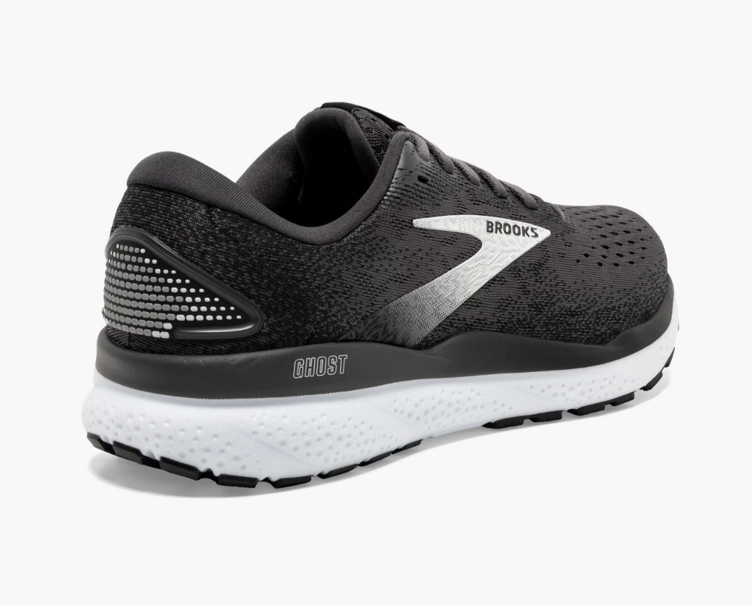 Brooks Ghost 16 para hombre, negro, gris y blanco (1104181D090) 