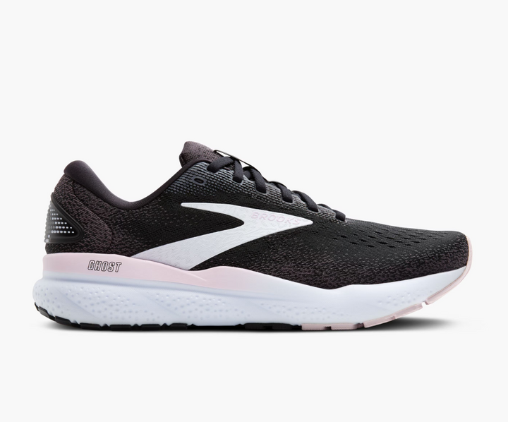 Brooks Womens Ghost 16 - Black/White/Orchid Ice (1204071B077)