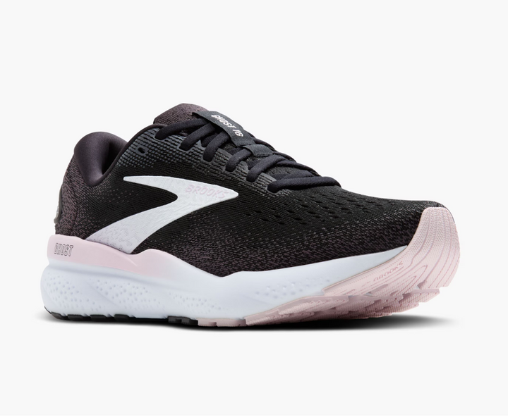 Brooks Womens Ghost 16 - Black/White/Orchid Ice (1204071B077)