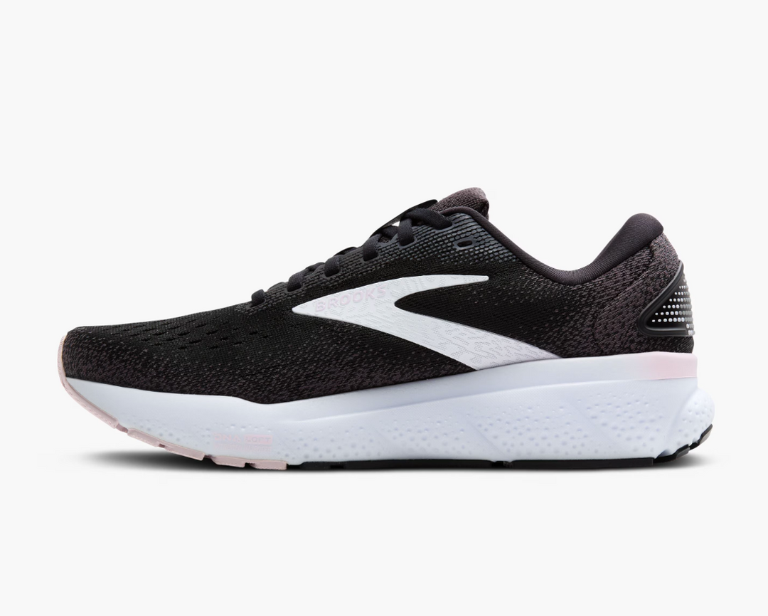 Brooks Womens Ghost 16 - Black/White/Orchid Ice (1204071B077)