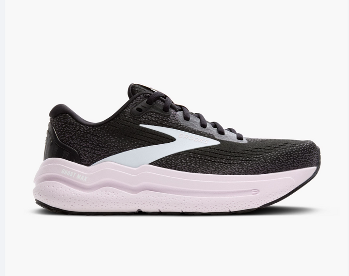 Brooks Womens Ghost Max 2- Black/White/Orchid Ice (1204201B077)