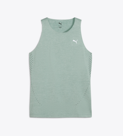 Puma Run Cloudspun Tank - Green Moon Heather - WOMEN