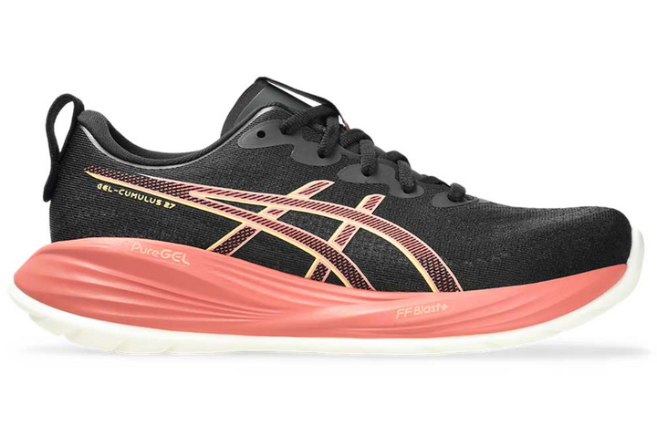 Women's Asics Gel-Cumulus 27 - Black/Orange Glow