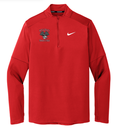 Camiseta de atletismo Wellesley - Nike Dri-FIT Element con media cremallera (NKDH4949)