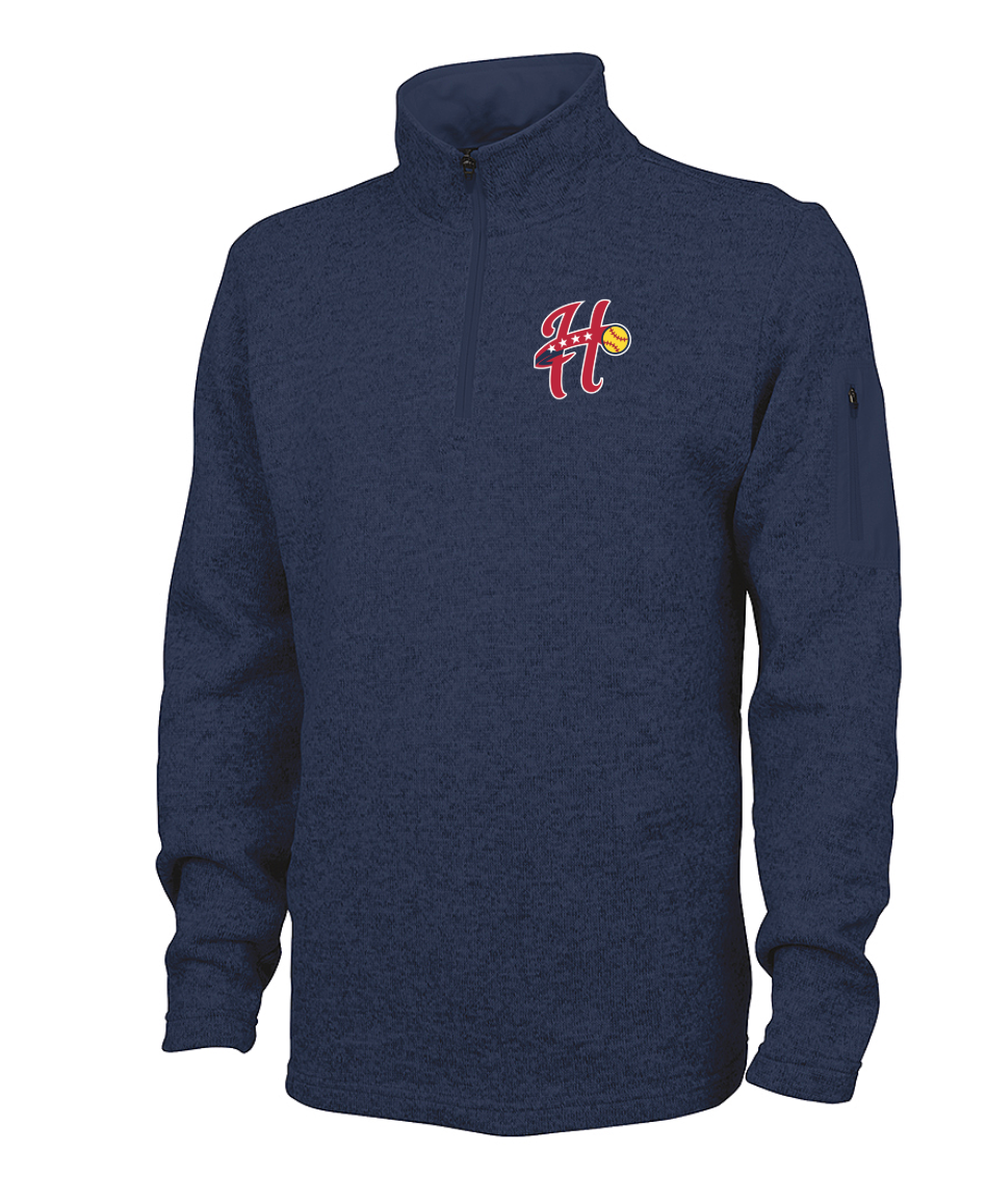 Hurricanes Softball - Men's Heathered Fleece Pullover (9312)