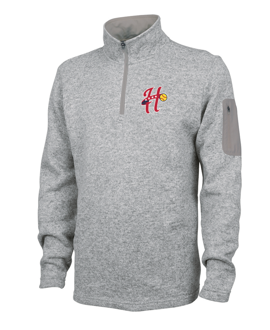 Hurricanes Softball - Men's Heathered Fleece Pullover (9312)