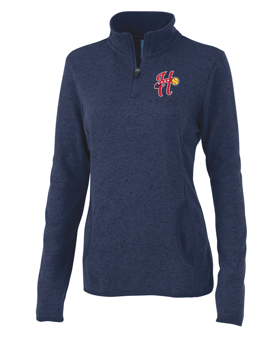 Hurricanes Softball - Women's Heathered Fleece Pullover (5312)