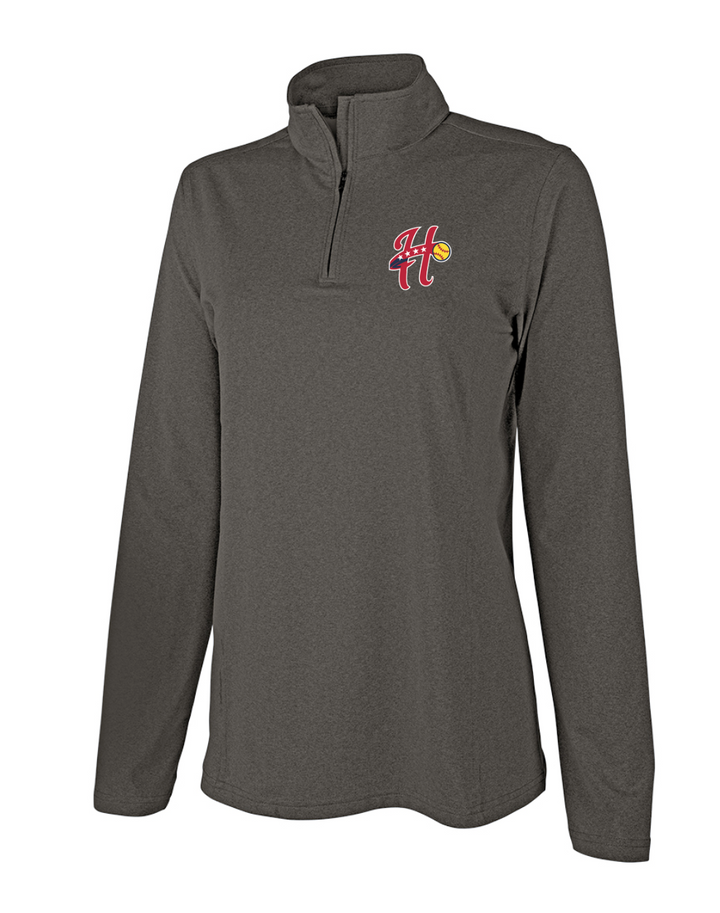 Walpole Softball - Women's Heathered Eco-logic Stretch 1/4 Zip (5468)