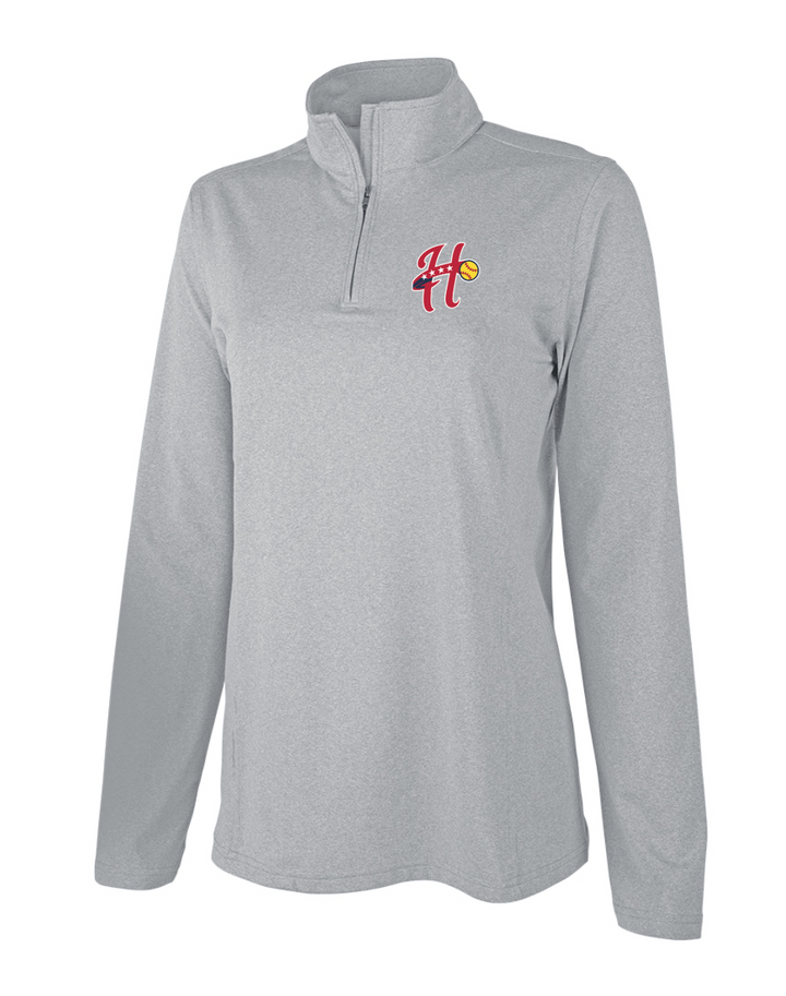 Walpole Softball - Women's Heathered Eco-logic Stretch 1/4 Zip (5468)