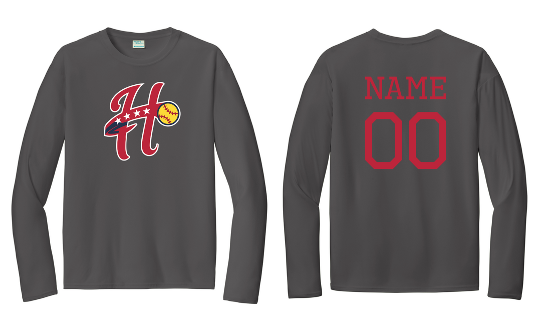 Hurricanes Softball - Adult Unisex Performance Long Sleeve T-Shirt (PC380LS)
