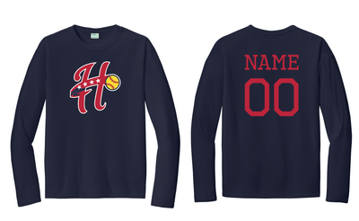 Hurricanes Softball - Adult Unisex Performance Long Sleeve T-Shirt (PC380LS)