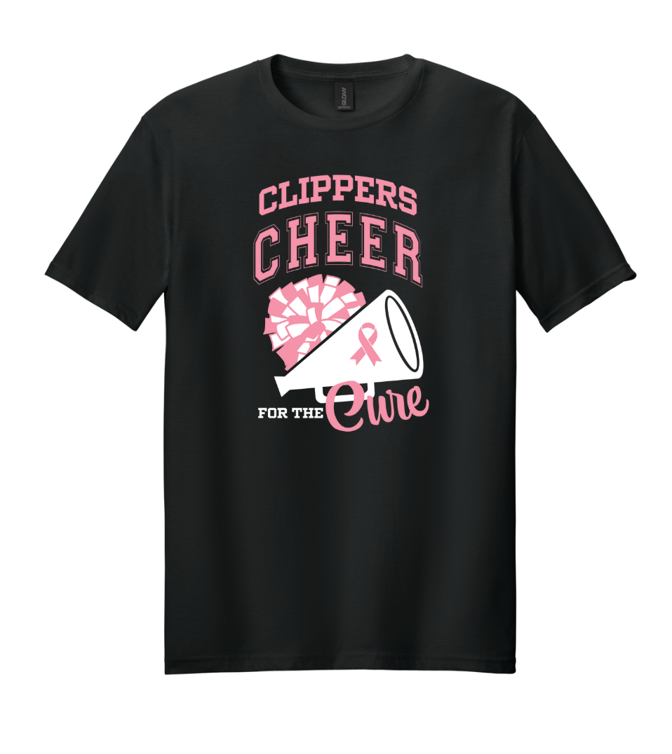 Falmouth High School Cheerleading - **Breast Cancer Fundraiser T-Shirt** Adult Unisex T-Shirt (64000)