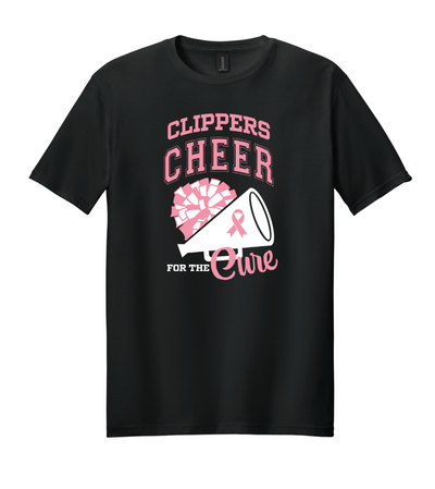 Falmouth High School Cheerleading - **Breast Cancer Fundraiser T-Shirt** Adult Unisex T-Shirt (64000)