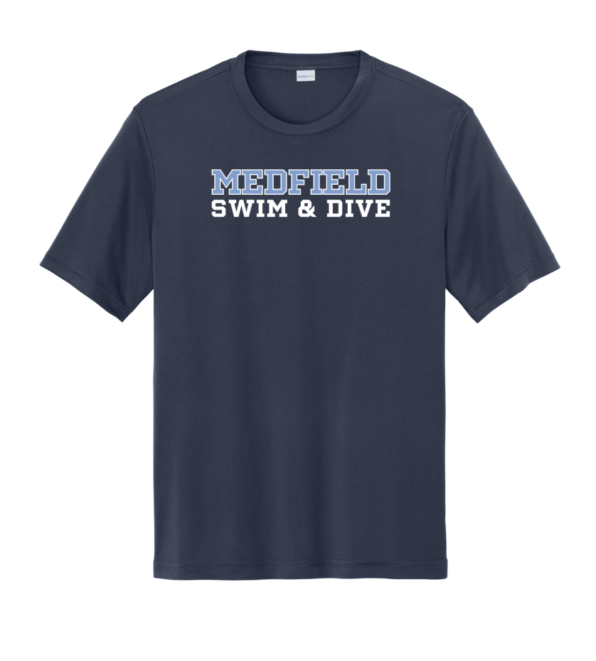 Medfield Swim & Dive - Camiseta deportiva para hombre (ST350) 