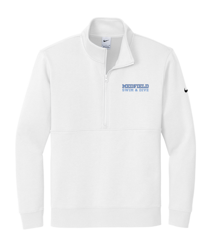 Medfield Swim & Dive - Nike Men's Club Fleece Sleeve Swoosh 1/2-Zip (NKDX6718)