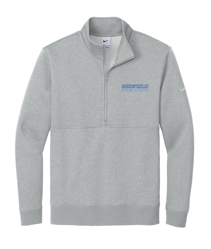 Medfield Swim & Dive - Nike Men's Club Fleece Sleeve Swoosh 1/2-Zip (NKDX6718)