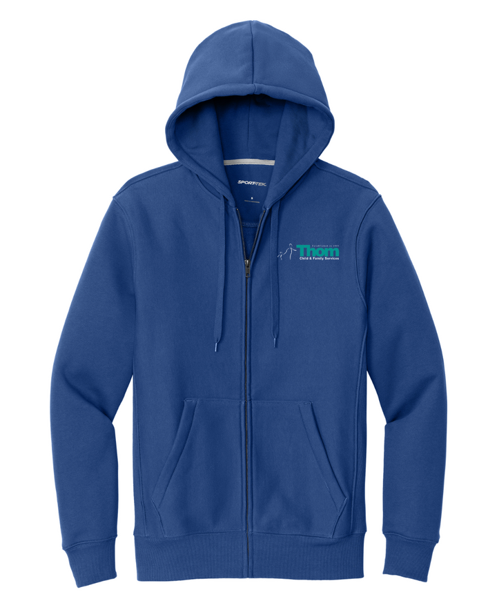 Servicios para Niños y Familias de Thom - Sudadera gruesa con capucha y cremallera completa (F282)