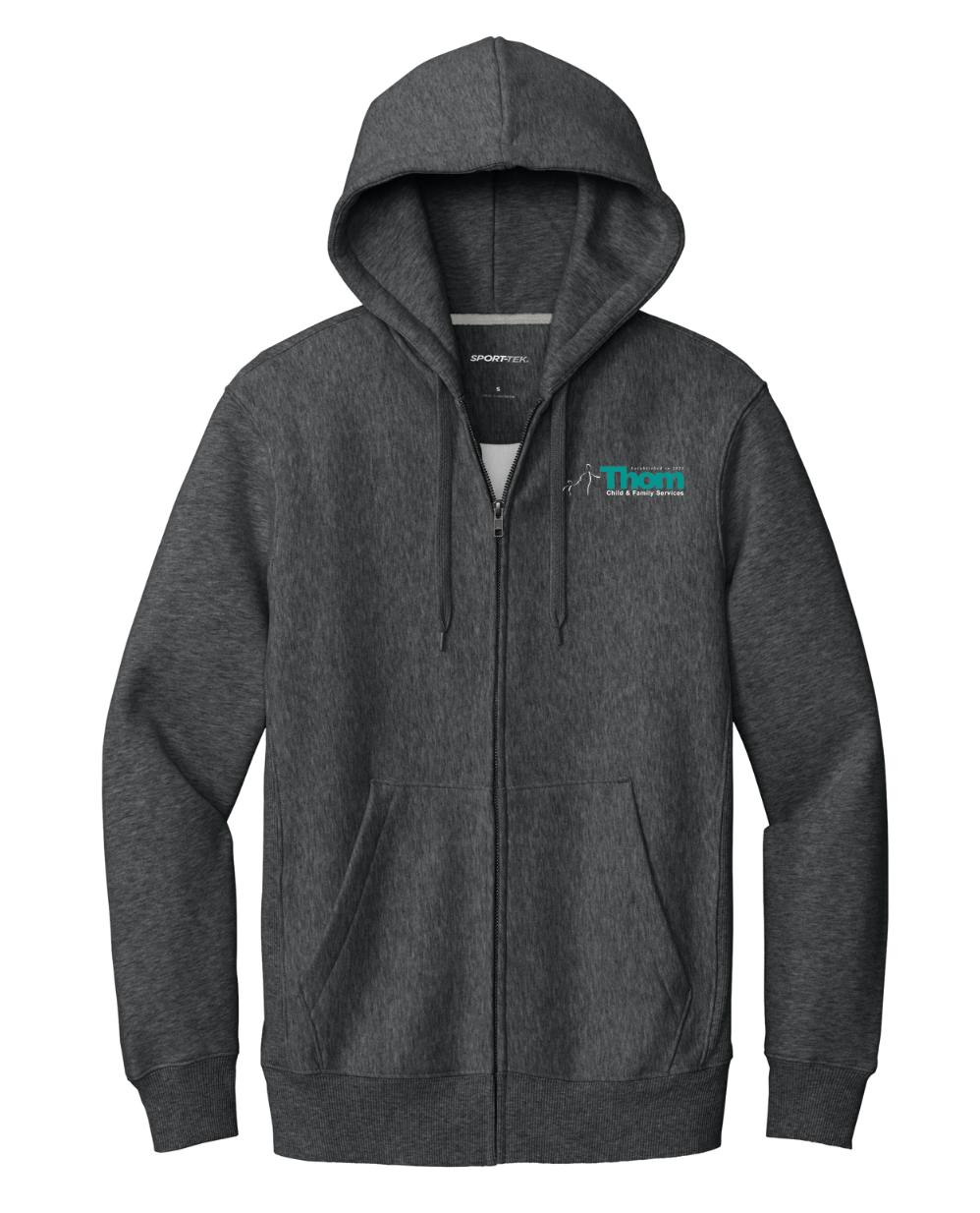 Servicios para Niños y Familias de Thom - Sudadera gruesa con capucha y cremallera completa (F282)