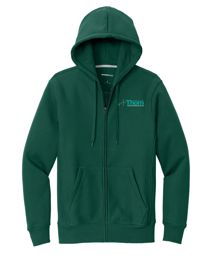Servicios para Niños y Familias de Thom - Sudadera gruesa con capucha y cremallera completa (F282)