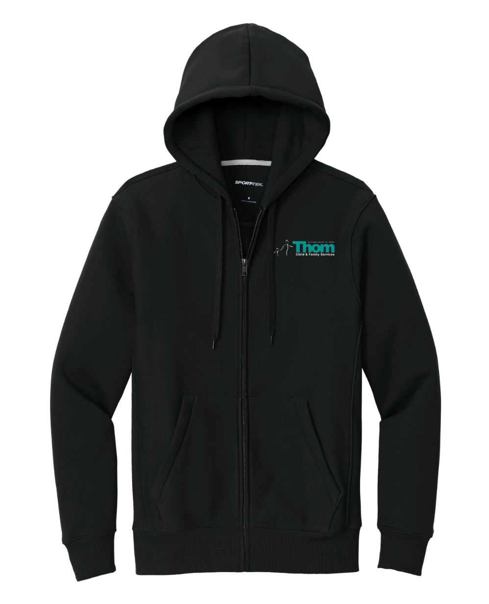 Servicios para Niños y Familias de Thom - Sudadera gruesa con capucha y cremallera completa (F282)