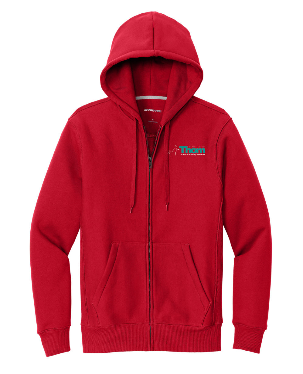 Servicios para Niños y Familias de Thom - Sudadera gruesa con capucha y cremallera completa (F282)
