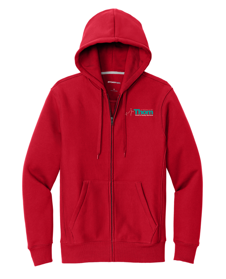 Servicios para Niños y Familias de Thom - Sudadera gruesa con capucha y cremallera completa (F282)