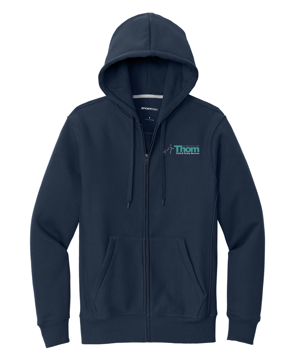 Servicios para Niños y Familias de Thom - Sudadera gruesa con capucha y cremallera completa (F282)
