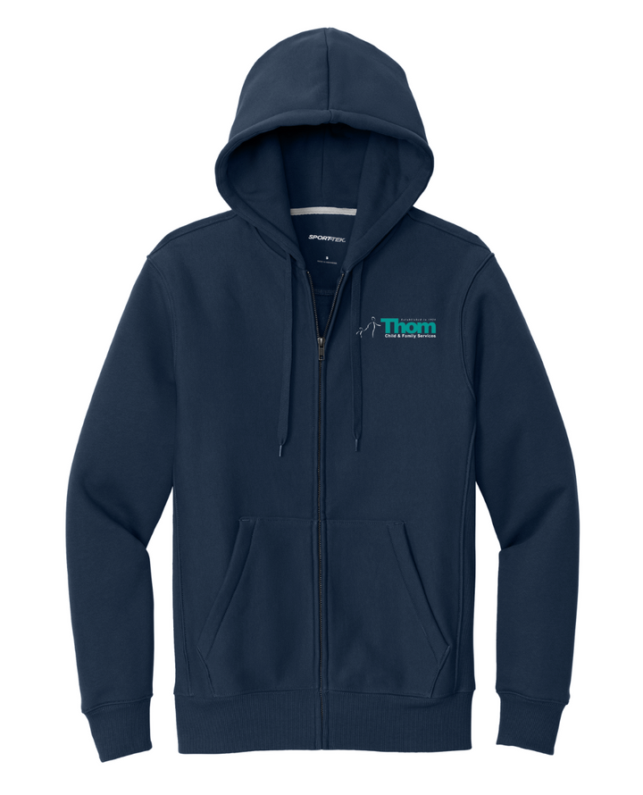 Servicios para Niños y Familias de Thom - Sudadera gruesa con capucha y cremallera completa (F282)