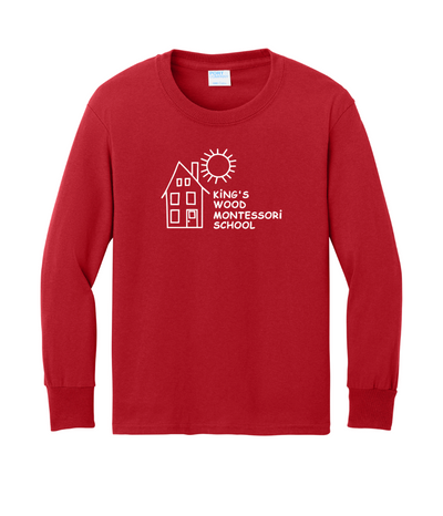 Camiseta de manga larga de algodón para jóvenes Montessori de King's Wood (PC54YLS)