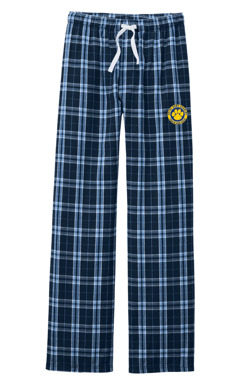 Pantalón de franela a cuadros unisex para adultos de la NDA Track & Field (DT1800)