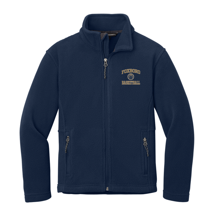 Foxborough Middle School Basketball - Youth Unisex Fleece Jacket (Y217)