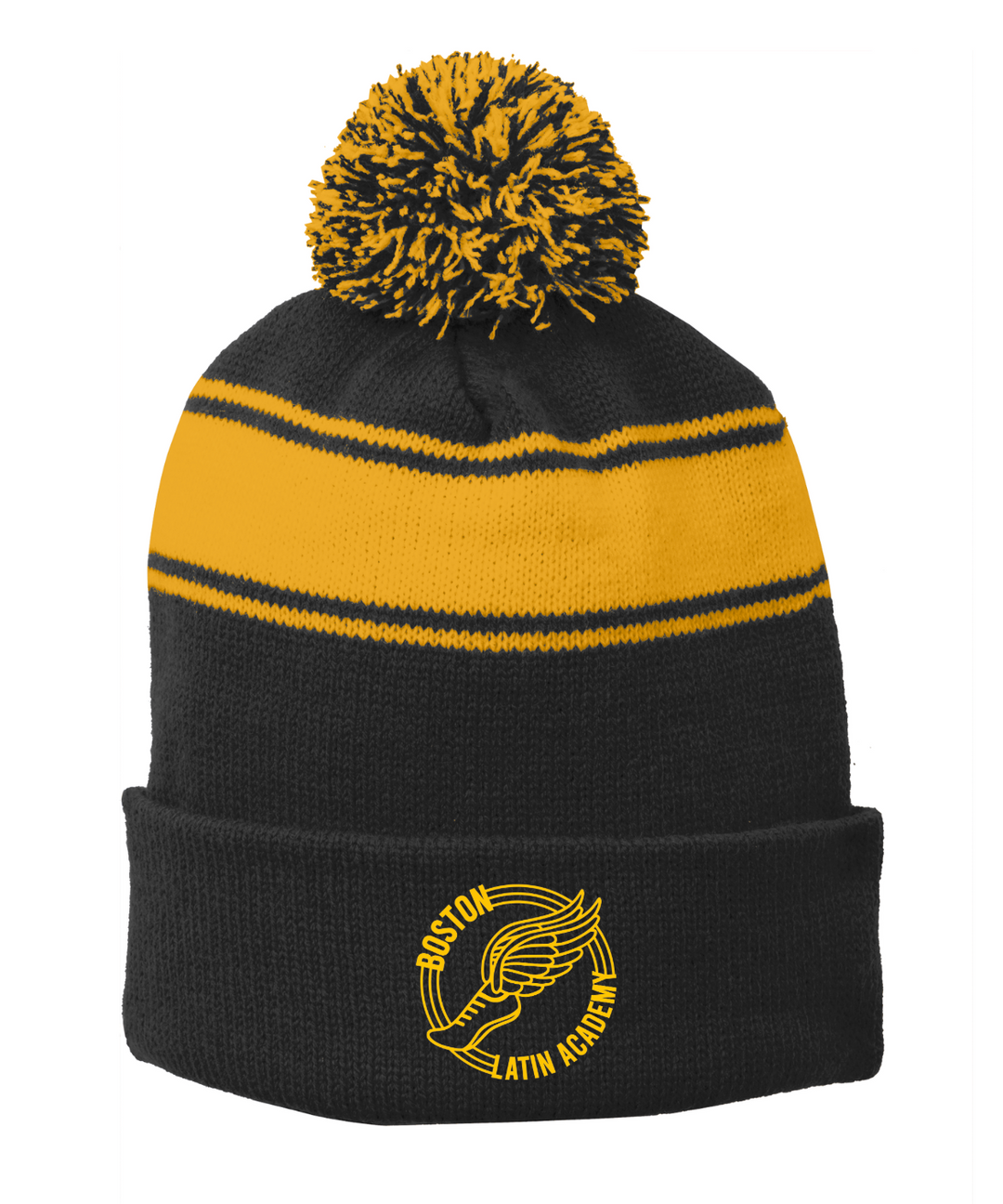 Gorro de lacrosse juvenil para niñas Walpole con pompón a rayas (STC28) 