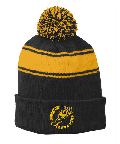 Gorro de lacrosse juvenil para niñas Walpole con pompón a rayas (STC28) 