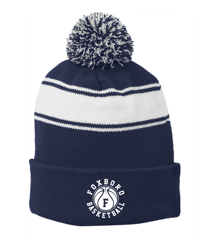 Gorro de lacrosse juvenil para niñas Walpole con pompón a rayas (STC28) 